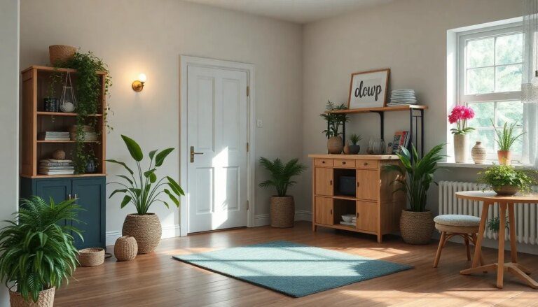 Illustration af professionel rengøring privat